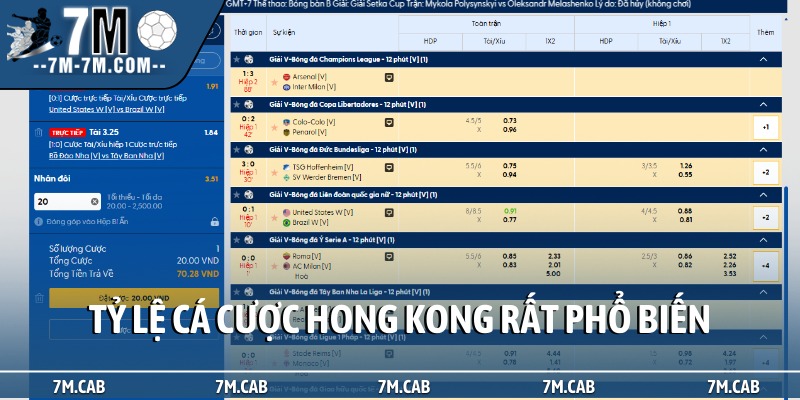 Tỷ lệ cá cược Hong Kong rất phổ biến
